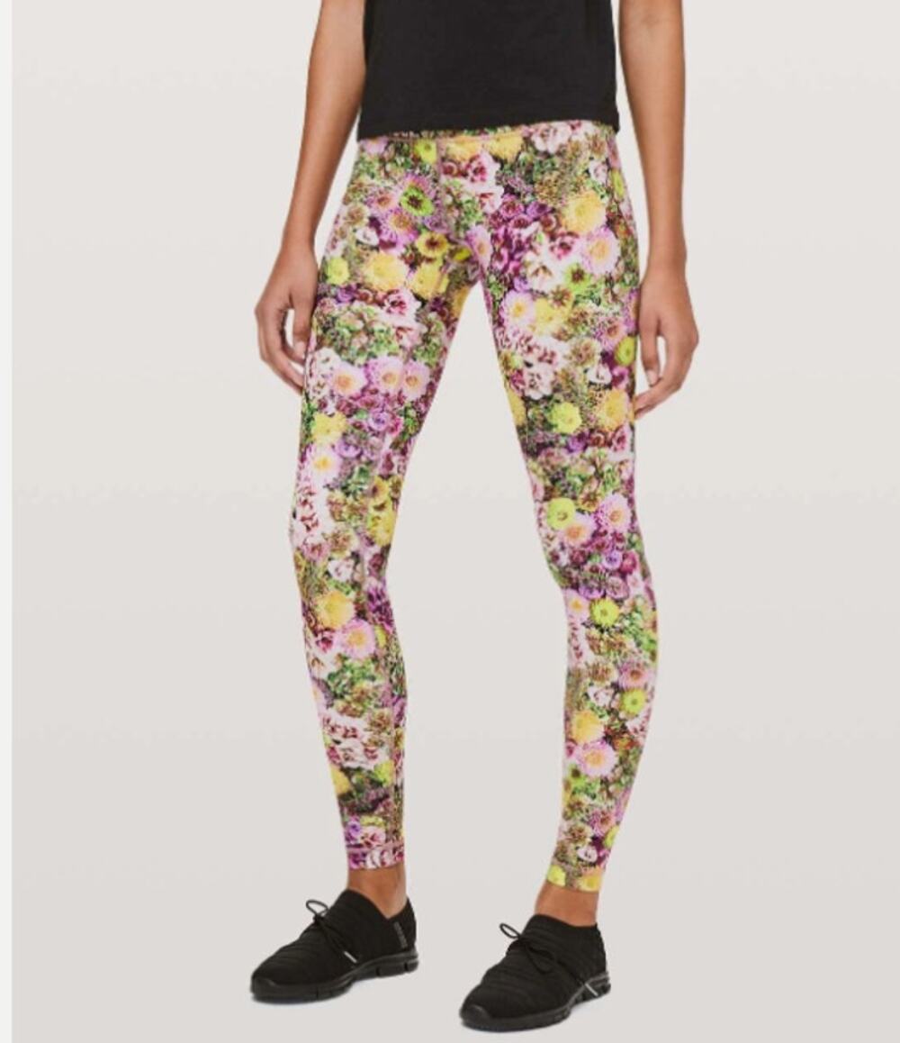Lululemon Sz 4 Wunder Under HR Tight Nulux 28" Inflorescent Multi Floral